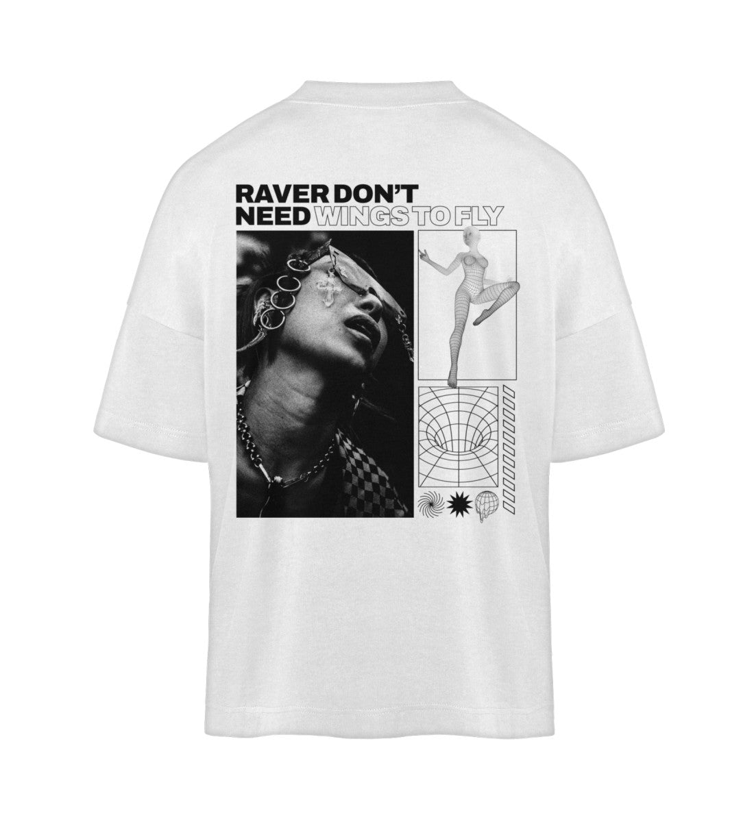 WINGS - Backprint Bio Oversized Shirt Unisex