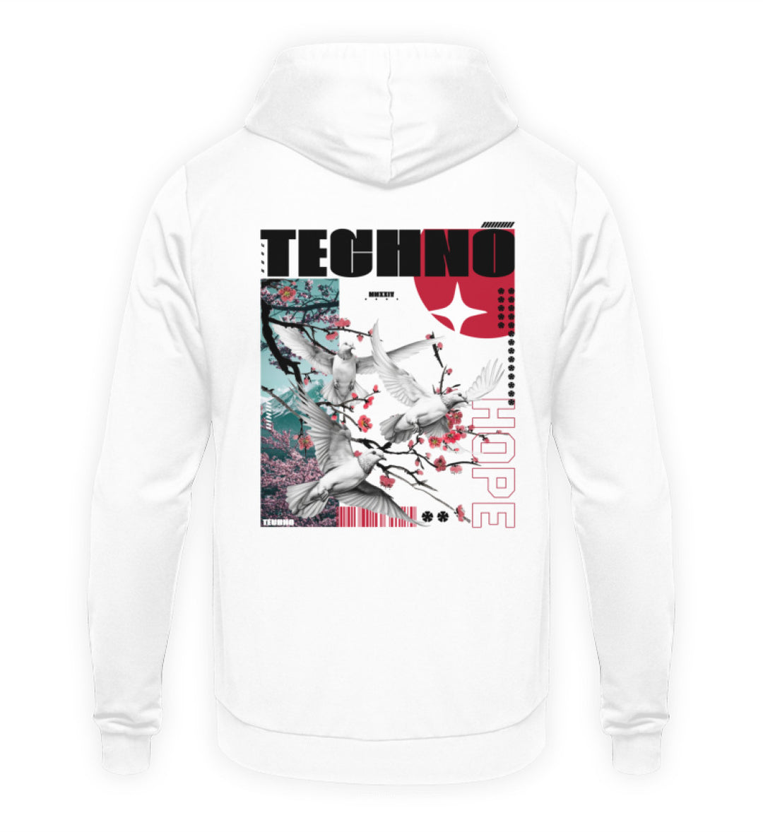 TECHNO IS MY HOPE  - Back- and Frontprint Hoodie Unisex