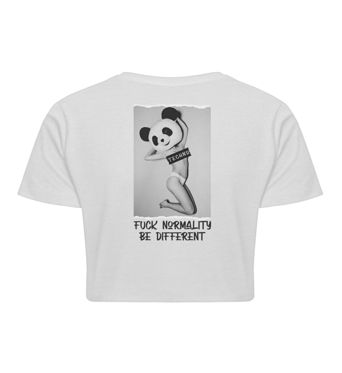 FUCK NORMALITY BE DIFFERENT - Backprint Bio Crop Top Damen