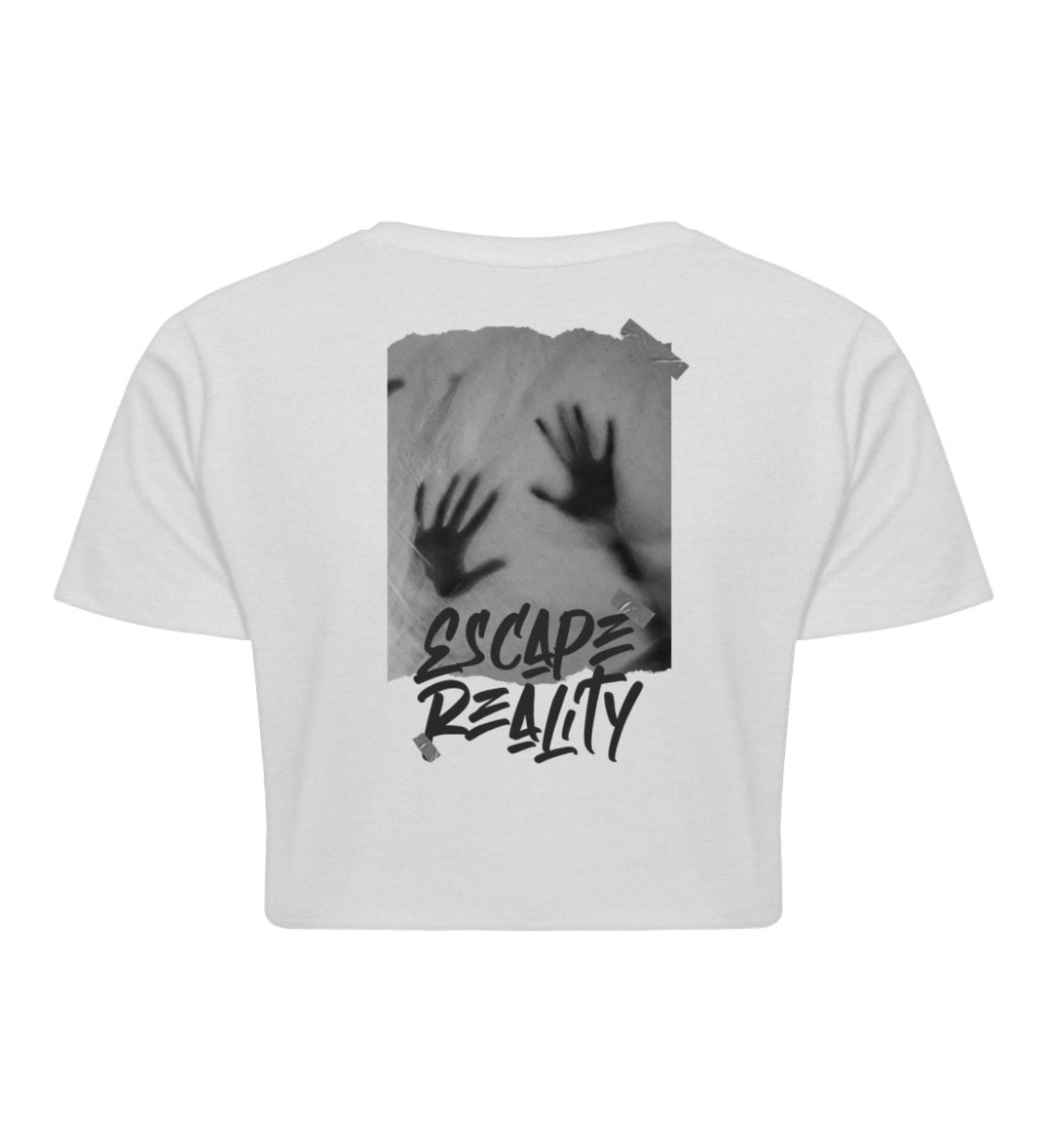 ESCAPE TO REALITY - Crop top orgánico backprint mujer