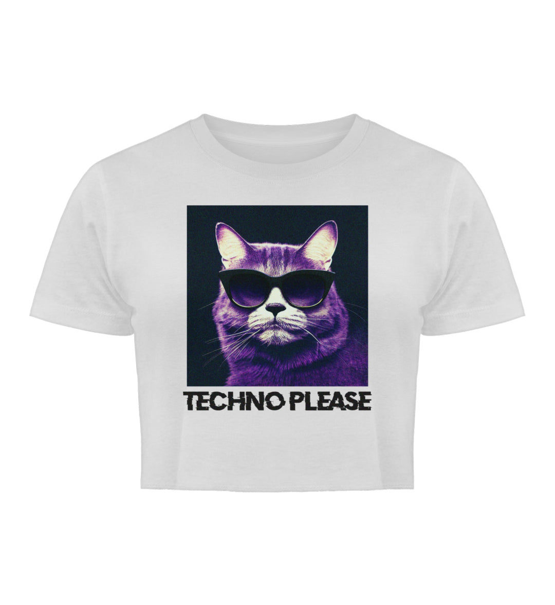 TECHNO PLEASE - Crop top orgánico mujer