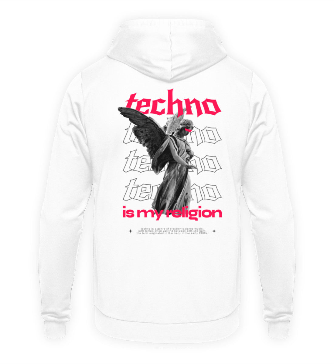 TECHNO IS MY RELIGION  - Backprint Hoodie Unisex