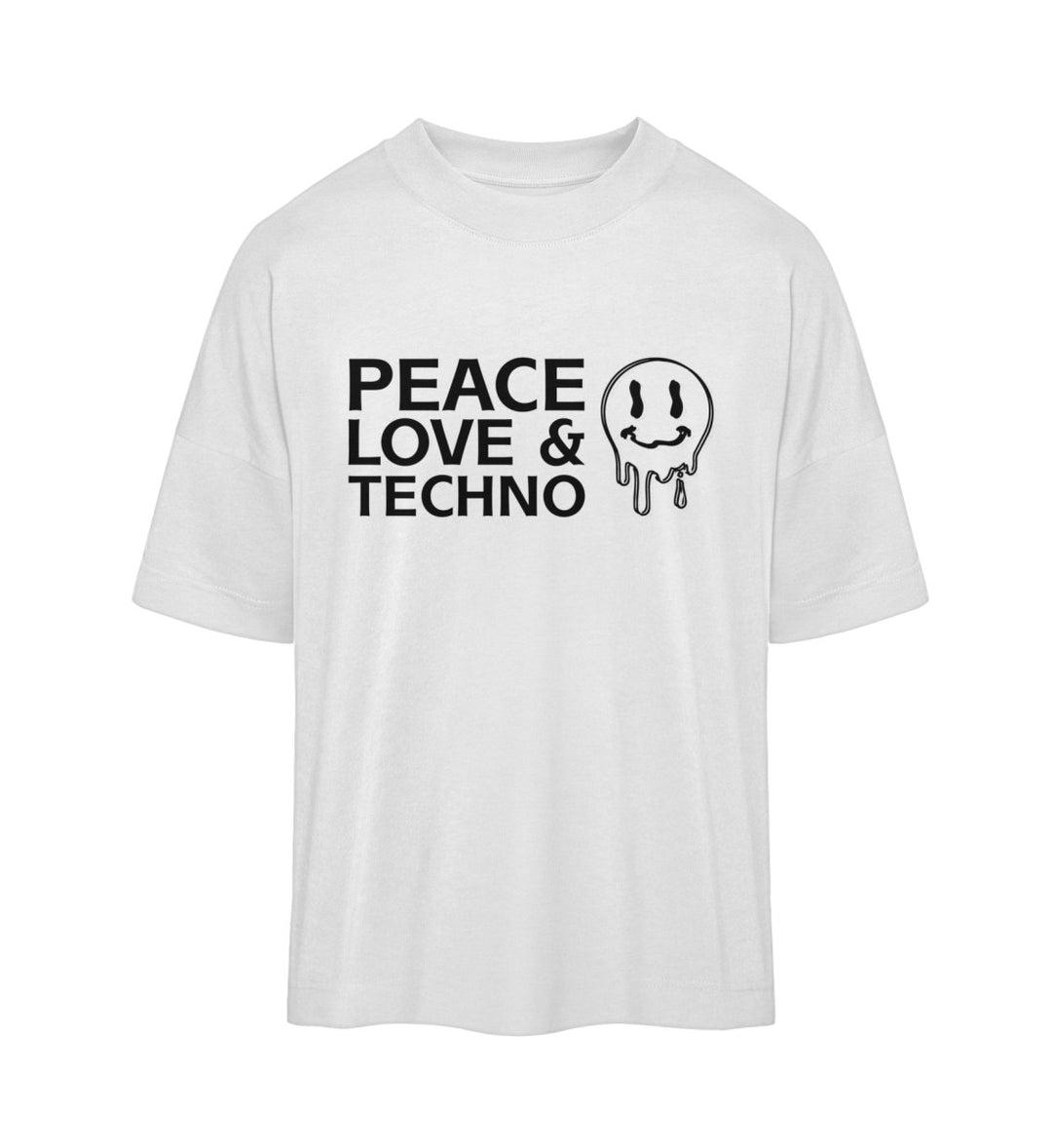 PEACE LOVE & TECHNO  - Bio Oversized Shirt Unisex