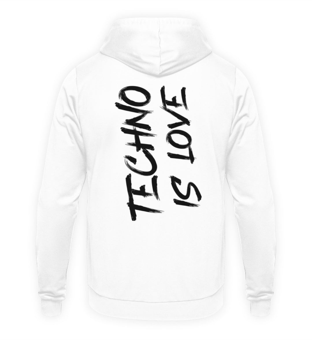 TECHNO IS LOVE  - Backprint Hoodie Unisex